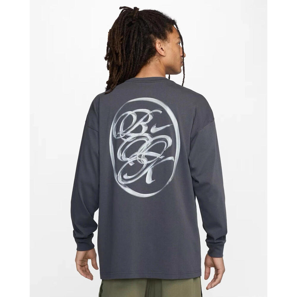 Nike Devin Booker Long Sleeve Basketball T-Shirt Anthracite Mens 4XL HJ3344-060